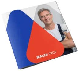 Brochuredesign for Maler Prof med maler i arbejdst&oslash;j
