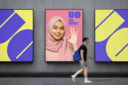 Outdoor plakat for Ungeomr&aring;det Vallensb&aelig;k &ndash; visuel identitet og ungdomsbrand skabt af Comugraph.